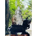 Tượng phật địa tạng thờ tại gia bằng đá thạch anh khói