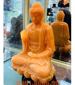 Tượng phật a di đà thờ tại gia bằng ngọc hoàng long