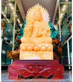 Tượng phật quan âm thờ tại gia bằng ngọc hoàng long